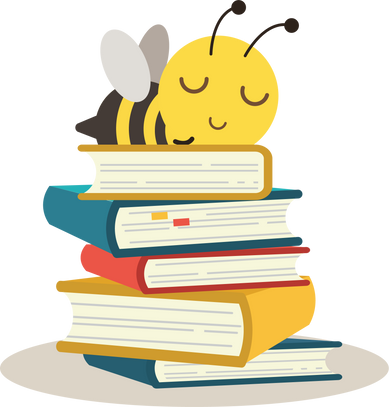 Bee on a Stack of Books